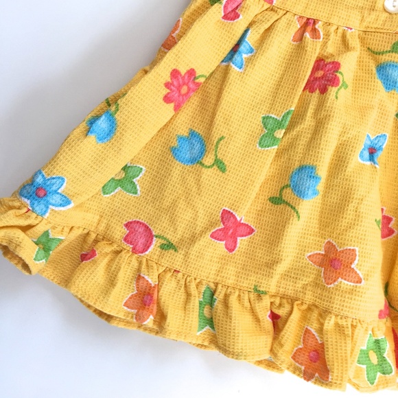 Baby B'Gosh Vintage Yellow Floral Dress NWOT - Picture 3 of 8